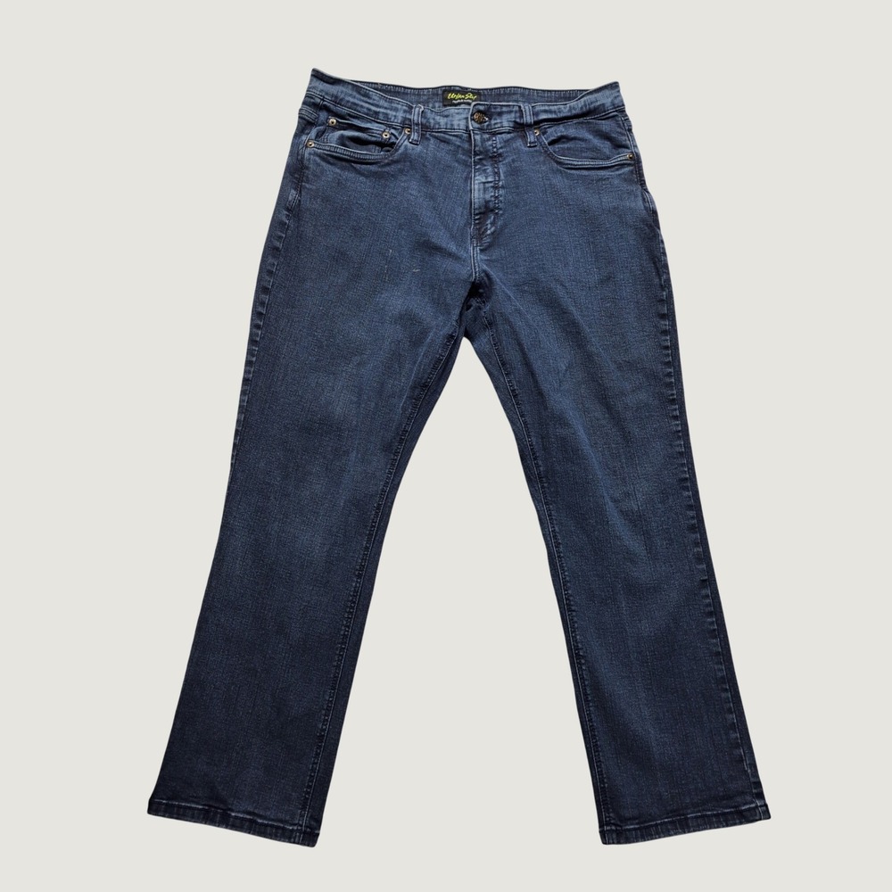Urban Star Jeans Mens 36x30 Dark Blue Excellent Straight Leg Stretch Denim